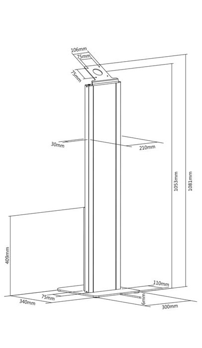 Stand-da-pavimento- iPad-samsung-dimensioni