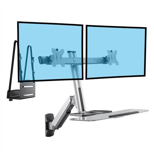 Postazione PC da parete 2 monitor