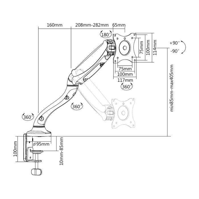 braccio-monitor-pc-full-motion-dimensioni